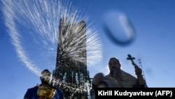 Освящение корабля "Союз МС-10" на Байконуре, 10 октября 2018