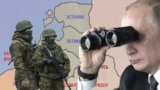 Коллаж Владимир Путин, солдаты РФ, карта стран Балтии