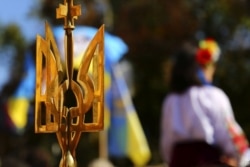 Під час Маршу ветеранів війни України з Росією у День Незалежності, який був організований у відповідь на скасування президентом України Володимиром Зеленським військового параду. Київ, 24 серпня 2019 року