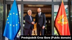 Predsjednik Evropskog savjeta Antonio Košta i predsjednik Crne Gore Jakov Milatović