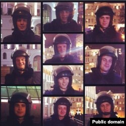 Фотографії усміхнених міліціонерів (фотографії з особистих сторінок у Facebook)