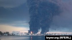 Пожар на нефтебазе в Феодосии – 10 октября 2024 года