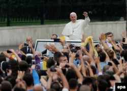 Papa Françesku vizitoi Tiranën, Shqipëri, më 21 shtator 2014.