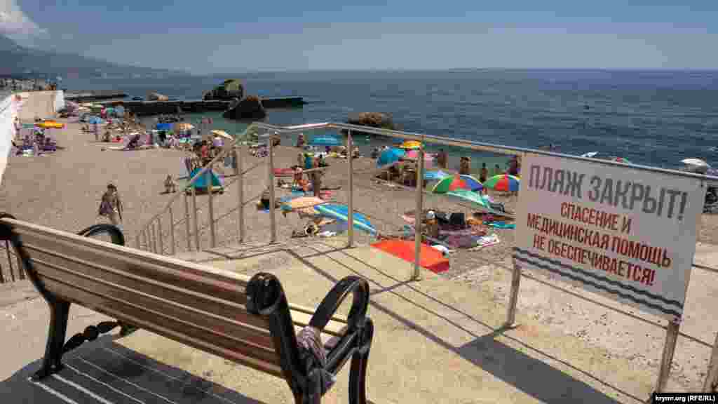 «Пляж закрыт. Спасение и медицинская помощь не обеспечивается»
