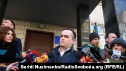 Керівник Спеціалізованої антикорупційної прокуратури Назар Холодницький. який прибув на допит в Генпрокуратуру 3 квітня 2018 року