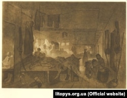 Малюнок Тараса Шевченка «Казарма», 1856–1857 роки