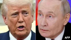 Комбіноване фото – президент РФ і США Володимир Путін (п) і Дональд Трамп