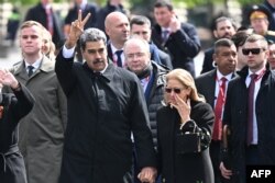 Президент Венесуэлы Николас Мадуро с супругой в Москве после Парада Победы на Красной площади 9 мая 2025 года