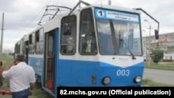 Трамвай в Евпатории, архивное фото