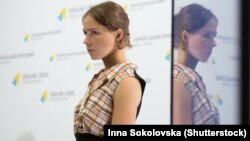 Украина. Вера Савченко, сестра украинской военнослужащей Надежда Савченко. Киев, 28.07.2015.