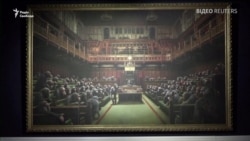 Картину Бенксі з «депутатами-шимпанзе» виставили на аукціон у Британії – відео Картину Бенксі з «депутатами-шимпанзе» виставили на аукціон у Британії – відео