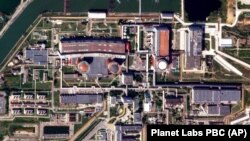 Південноукраїнська атомна електростанція (ПАЕС) на Миколаївщині. Супутниковий знімок Planet Labs за 31 травня 2022 року