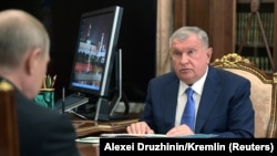 Игорь Сечин у Владимира Путина. 1 апреля 2019 года