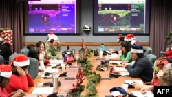 Операционный центр команды "НОРАД отслеживает Санту", 24 декабря 2018