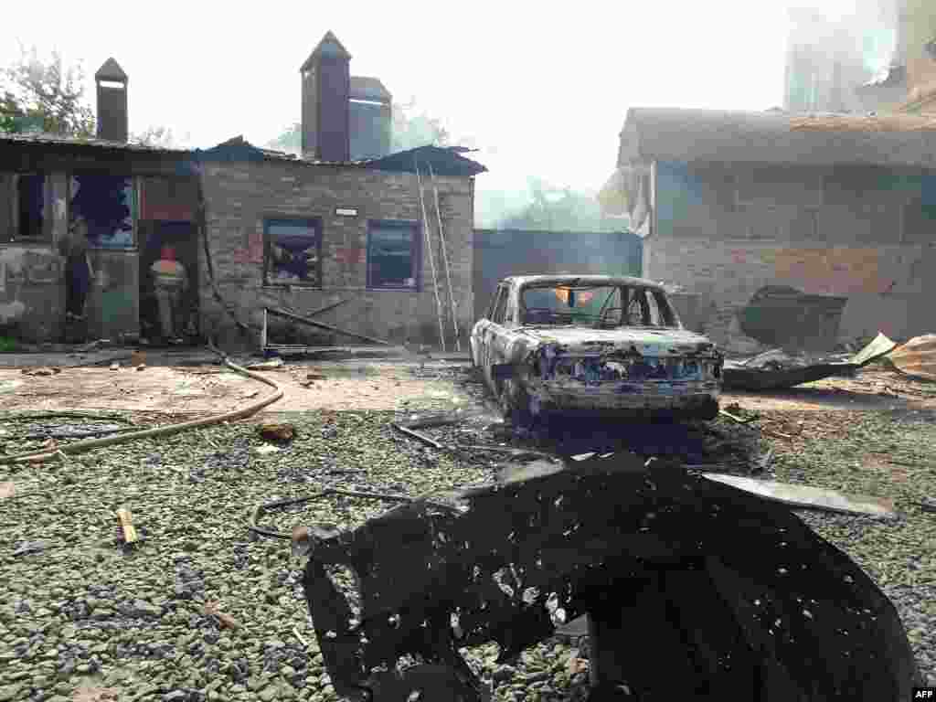 Одна з вулиць Слов’янська після бою, 8 червня 2014 року