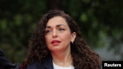 Predsednica Kosova Vjosa Osmani u Tirani, 15. maja 2025.