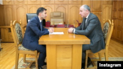 Глава Карачаево-Черкесии Рашид Темрезов на встрече с Эдуардом Деревым