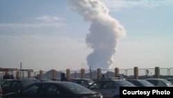 عکس آرشیوی از انفجاری در یک پایگاه نظامی ایران در نزدیکی تهران