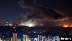 Дим над передмістями Бейрута після ізраїльських ударів 3 жовтня