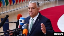 Прем'єр-міністр Угорщини Віктор Орбан на саміті лідерів ЄС у Брюсселі, Бельгія, 26 червня 2025 року