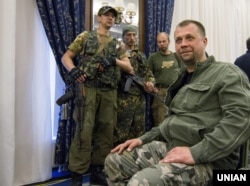 Александр Бородай, гражданин России, в то время один из главарей группировки «ДНР», которая в Украине признана террористической. Оккупированный Донецк, 24 мая 2014 года