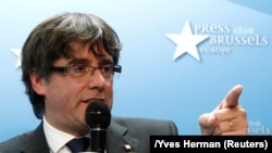 Усунутий каталонський лідер Карлес Пучдемон, Брюссель, 31 жовтня 2017 року