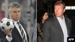 Гус Хиддинк (слева) и его работодатель