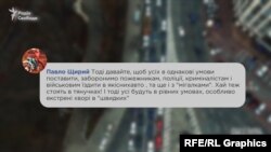 Коментарі Павла Щирого в соцмережах під дописом щодо сюжету «Схем»