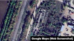 Тягова підстанція ЕЧЕ-61 у кримському селищі Красногвардійське. Скріншот супутникової карти Google
