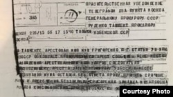 Телеграма Зінаїди Григоренко генеральному прокурору СРСР Роману Руденку