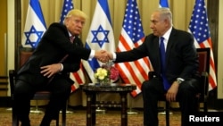 Израиль. Дональд Трамп и Биньямин Нетаньяху. Иерусалим, 22.05.2017