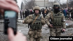 Украинские военные в Дебальцеве