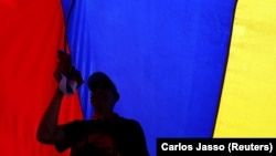 Участник митинга в поддержку Хуана Гуайдо, Каракас, 4 марта 2019 года