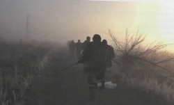 Бійці окремого добровольчого загону «Вольф». Під Донецьким аеропортом. 5 листопада 2014 року