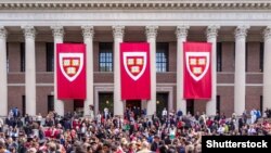 Студенти Гарвардського університету збираються на випускні церемонії в день вручення дипломів, архівне фото, травень 2014 року, Кембридж, штат Массачусетс, США