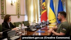 Архівне фото. Президент України Володимир Зеленський і президент Молдови Мая Санду. Київ, 27 червня 2022 року