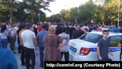 Протест в Южной Осетии, Цхинвал, 28 августа