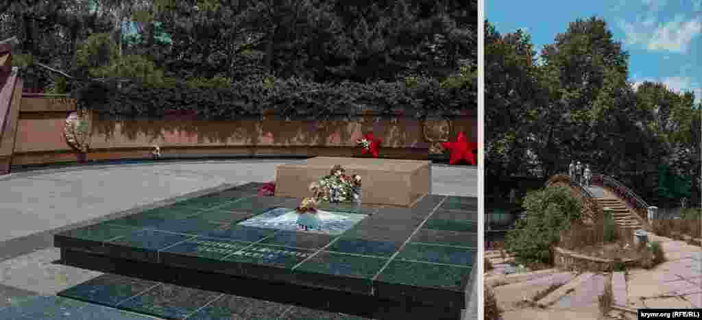 А так эти достопримечательности крымской столицы выглядят сейчас. Вечный огонь почти не изменился, тогда как мостик пребывает в заметном запустении. Больше фотографий того, какие трансформации произошли с Симферополем за последние три десятилетия – по ссылке