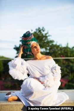 Ганна Гриніва під час зйомок кліпу у Львові