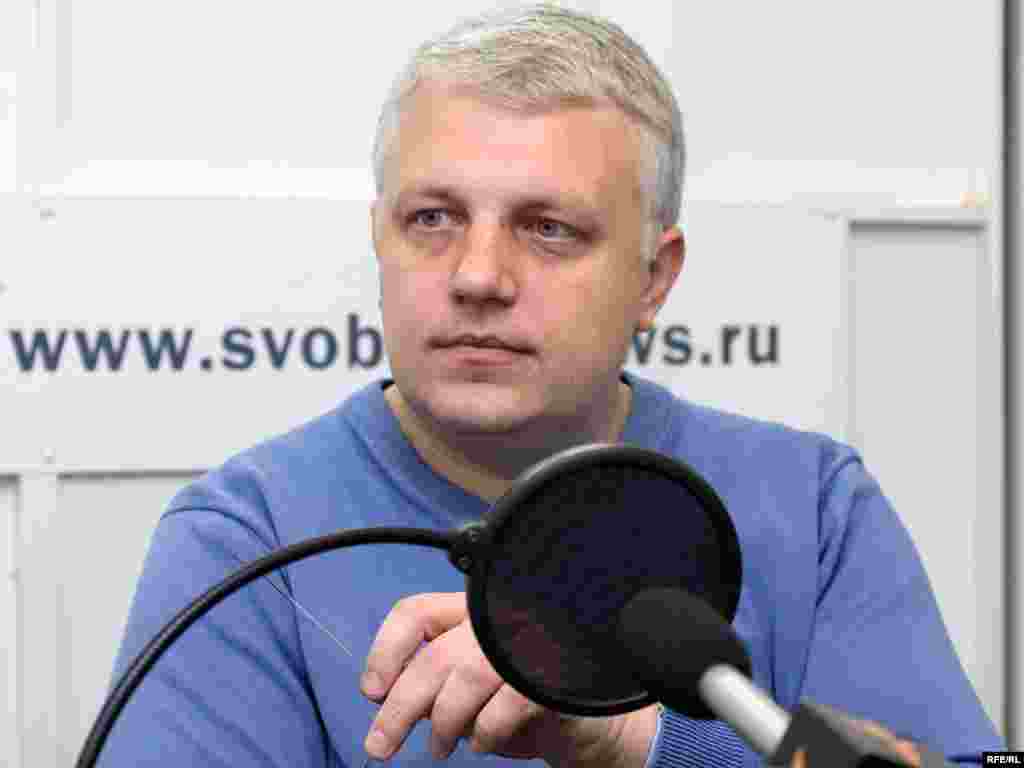 Павел Шеремет в студии Радио Свобода, 2009 год