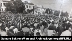 Митинг крымских татар в Симферополе, октябрь 1992 года