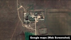 Глебовское подземное хранилища газа у села Внуково на мысе Тарханкут. Скриншот спутниковой карты Google
