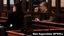 Irakli Okruashvili appears in court in Tbilisi in December 2019.