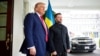 Президент України Володимир Зеленський (праворуч) і президент США Дональд Трамп. Вашингтон, 18 серпня 2025 року