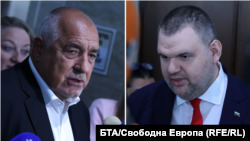 Лидерите на ГЕРБ и "ДПС - Ново начало" Бойко Борисов и Делян Пеевски. Колаж