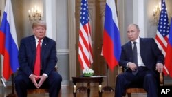 Donald Trump i Vladimir Putin, Helsinki, juli 2018.