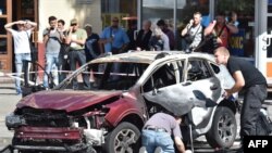 Авто, в якому від вибуху загинув журналіст Павло Шеремет. Київ, 20 червня 2016 року