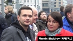 Московские муниципальные депутаты Илья Яшин и Юлия Галямина