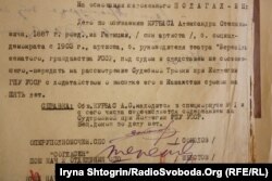 Документ із архіву КДБ. Сталінська «трійка» вирішила долю Леся Курбаса