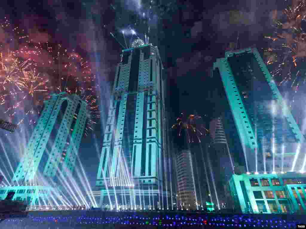 Chechnya used the occasion of Kadyrov's birthday to open a giant business complex in the capital.